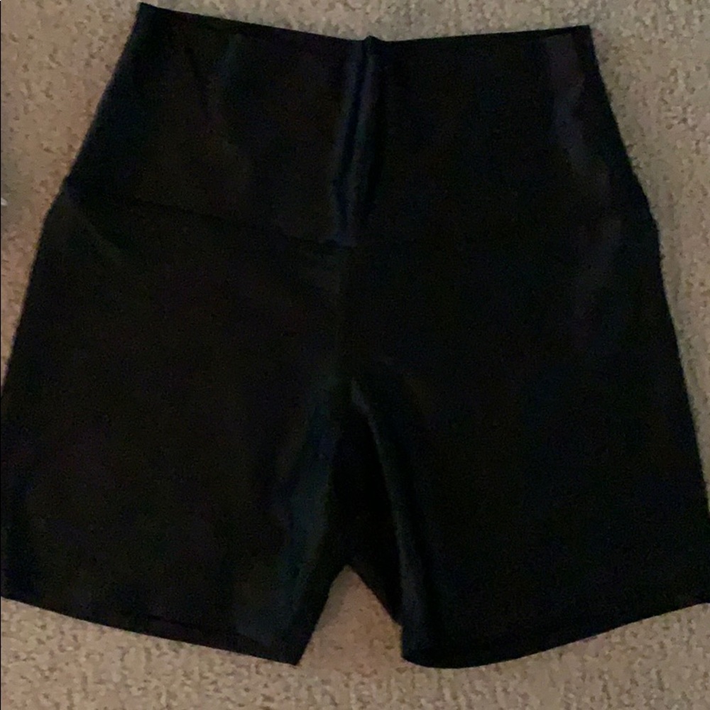 Boutique brand slick black biker shorts small